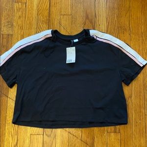 H&M black cropped top